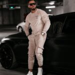 Dres męski welurowy CARGO OLAVOGA beżowy