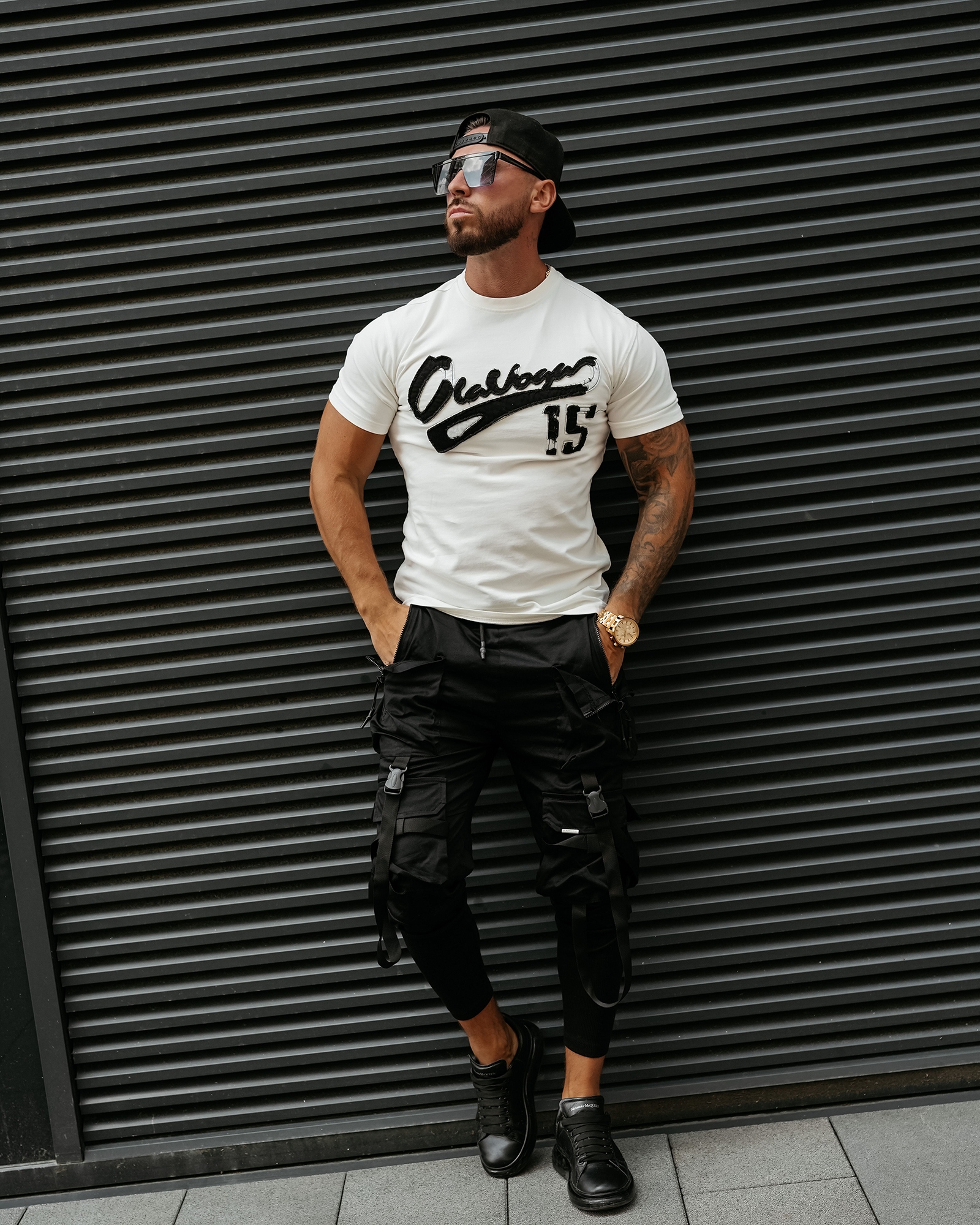 T-shirt męski z logo BRAKE OLA VOGA ecru