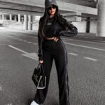 Dres damski z lampasem SHUMM OLAVOGA czarny