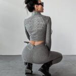 Komplet przylegający RISING OLAVOGA szary melanż