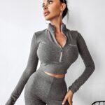 Komplet przylegający RISING OLAVOGA szary melanż