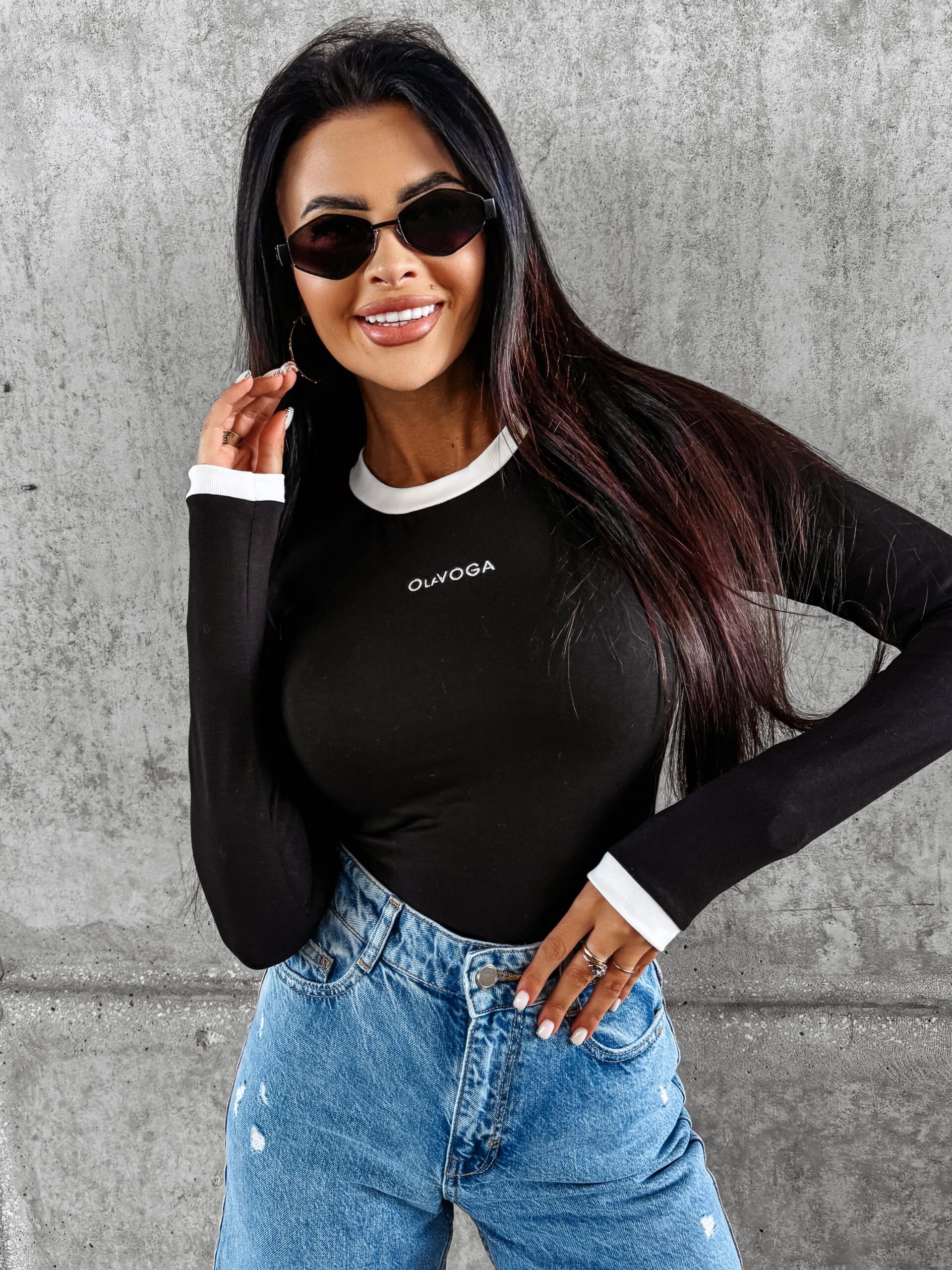 Bluzka z długim rękawem YUCCA OLAVOGA czarny