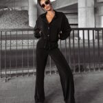 Komplet damski z bomberką SYDNEY OLAVOGA czarny