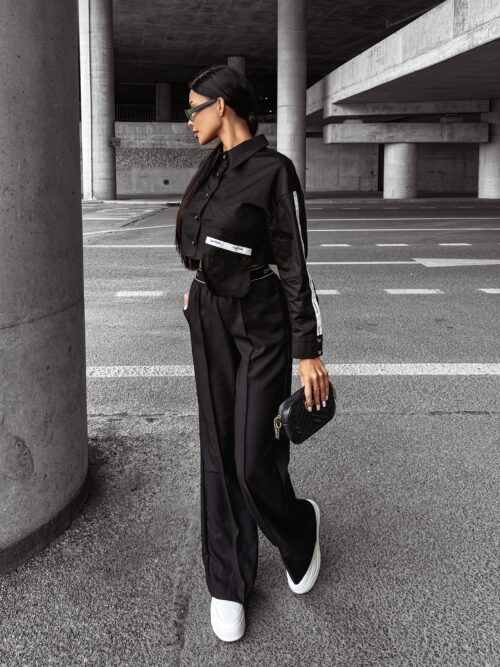 Spodnie eleganckie LESLIE OLAVOGA czarne