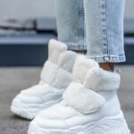 Botki z barankiem Madam Dobbs białe