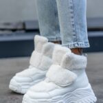 Botki z barankiem Madam Dobbs białe