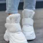 Botki z barankiem Madam Dobbs białe