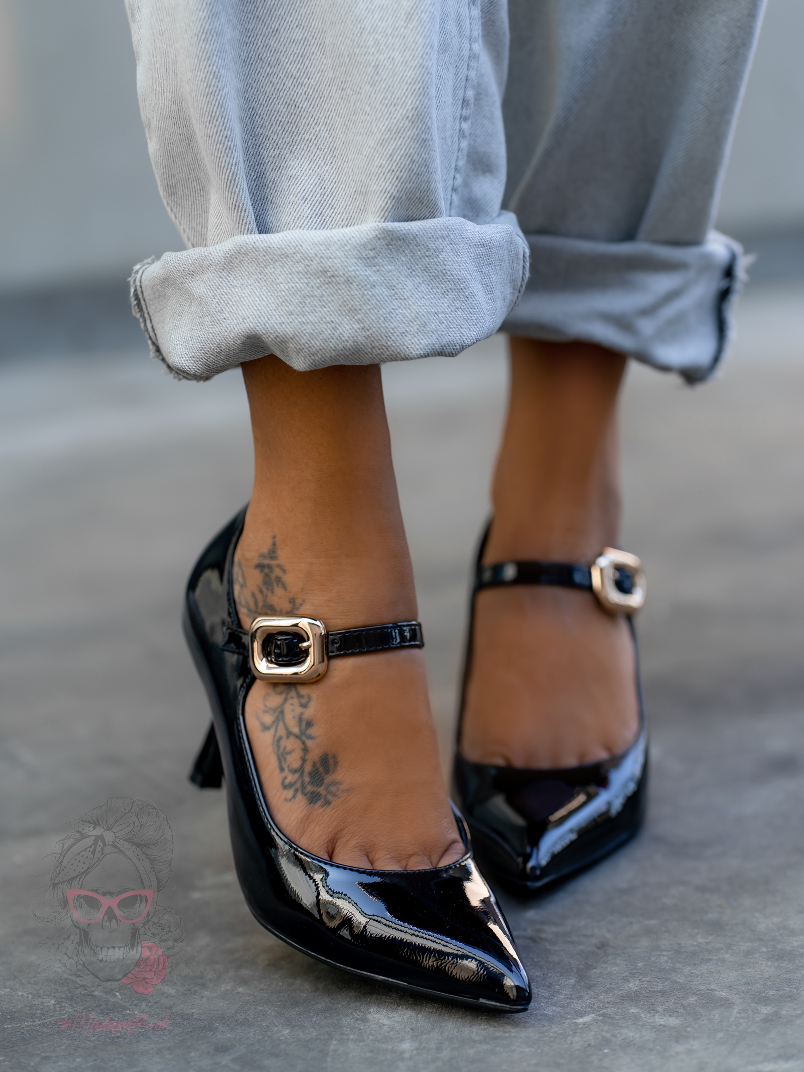 Czółenka szpilki Madam Skolen czarne