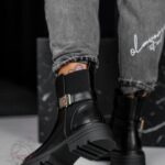 Botki klasyczne Madam Erts matowe czarne