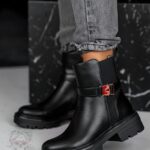 Botki klasyczne Madam Erts matowe czarne