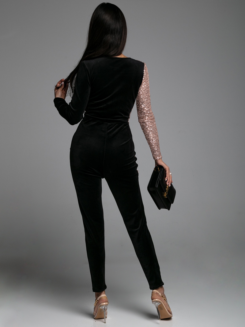 Kombinezon wieczorowy NB Iluzja czarny