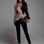 Kombinezon wieczorowy NB Iluzja czarny