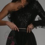 Komplet body + spódnica maxi NB Soletto czarny