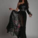 Komplet body + spódnica maxi NB Soletto czarny