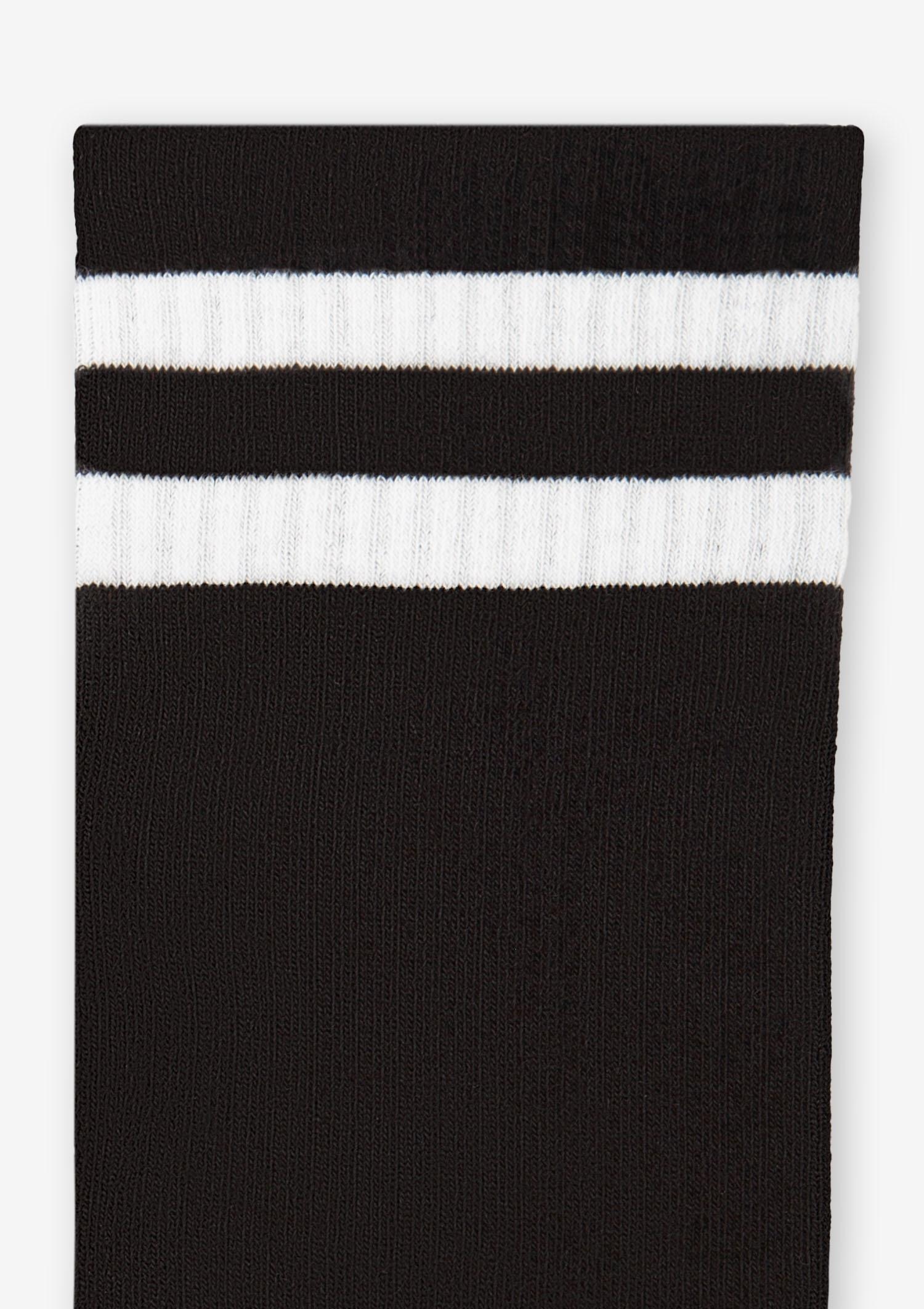 Skarpetki sportowe z kolorowym ściągaczem czarne