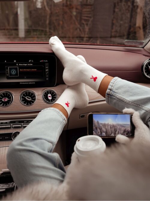 Skarpetki damskie klasyczne Kier ecru