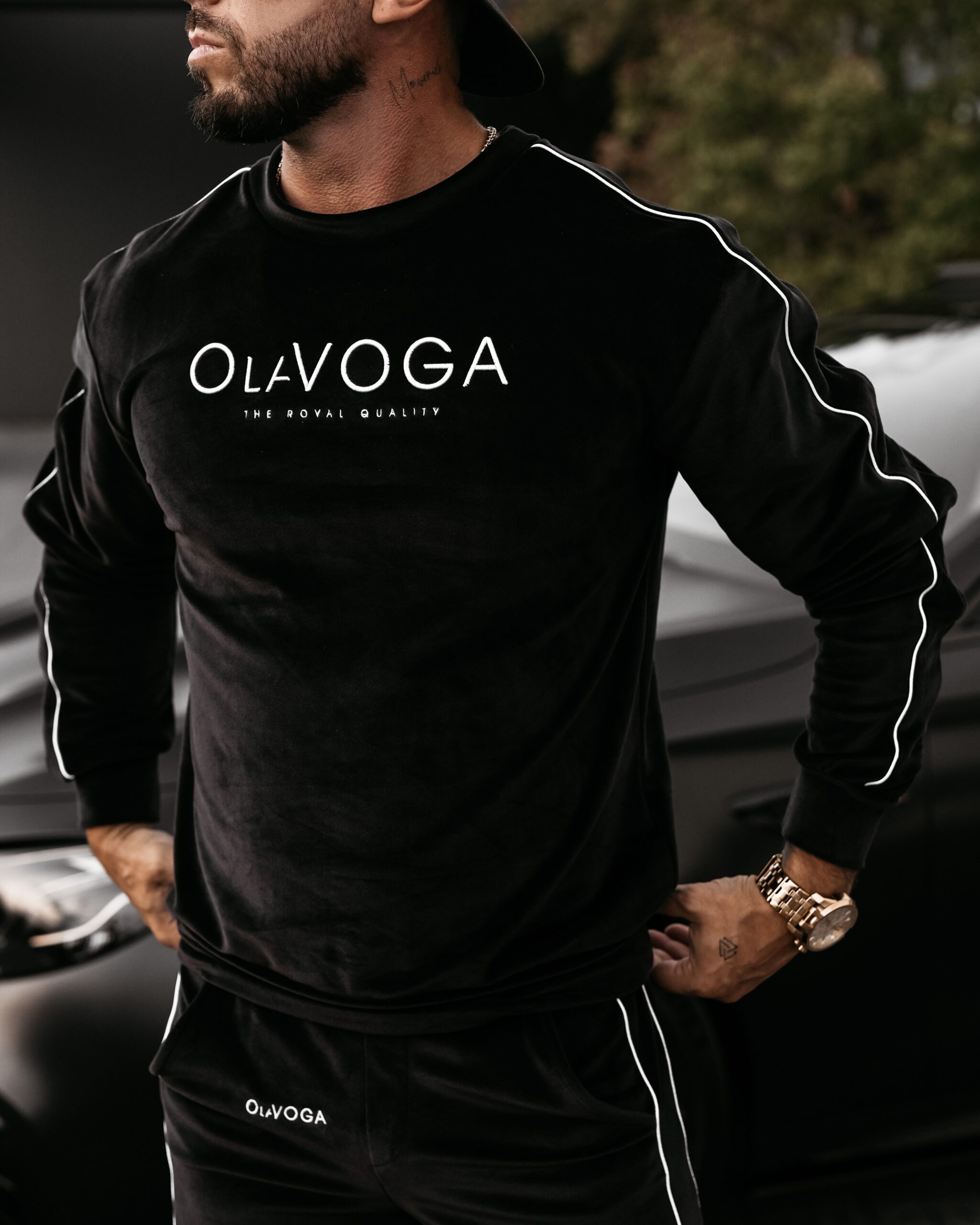 Dres męski welurowy DRESSY MEN OLAVOGA czarny Dres męski welurowy DRESSY MEN OLAVOGA czarny