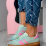 Trampki na grubej podeszwie Madam Felini miętowe