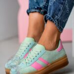 Trampki na grubej podeszwie Madam Felini miętowe