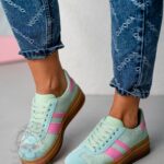 Trampki na grubej podeszwie Madam Felini miętowe