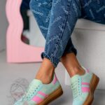 Trampki na grubej podeszwie Madam Felini miętowe