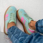 Trampki na grubej podeszwie Madam Felini miętowe