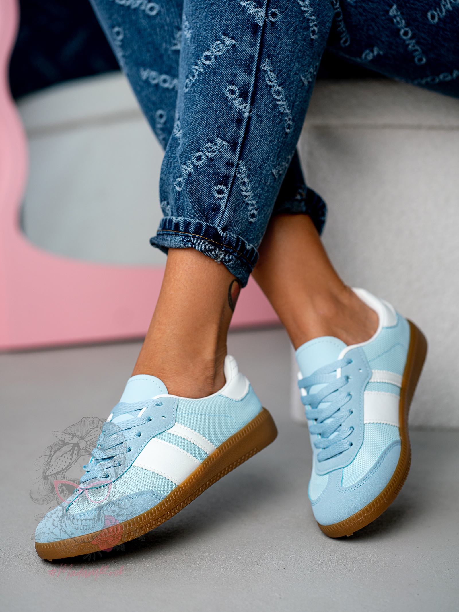 Buty sportowe Madam Garisis błękitne