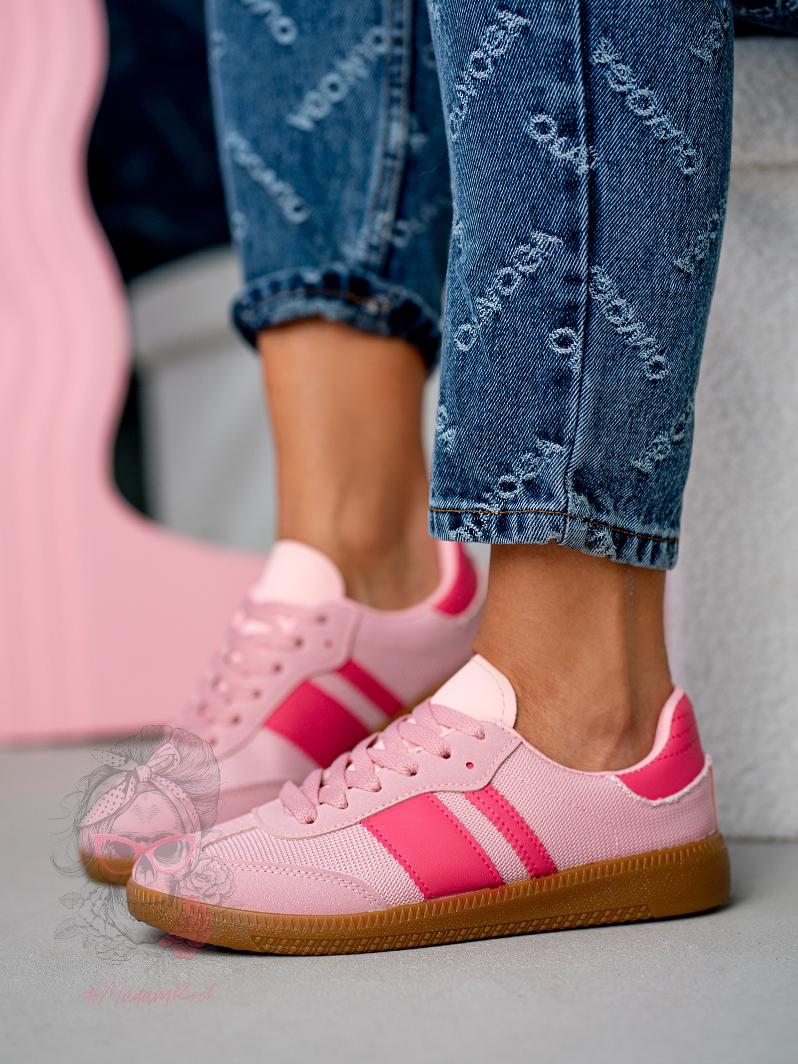 Buty sportowe Madam Garisis różowe