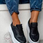 Trampki na grubej podeszwie Madam Miju czarne