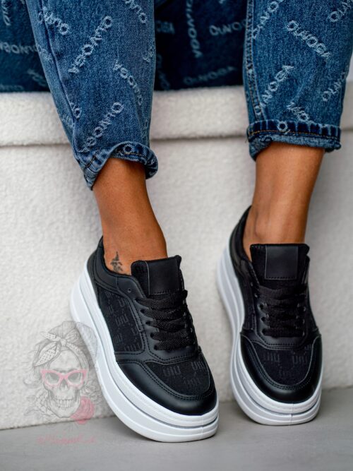 Trampki na grubej podeszwie Madam Miju czarne