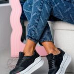 Trampki na grubej podeszwie Madam Miju czarne