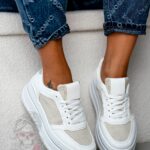 Trampki na grubej podeszwie Madam Miju białe