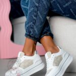 Trampki na grubej podeszwie Madam Miju białe