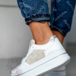 Trampki na grubej podeszwie Madam Miju białe