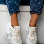 Trampki na grubej podeszwie Madam Miju beżowe