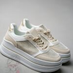 Trampki na grubej podeszwie Madam Miju beżowe