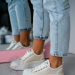 Trampki na grubej podeszwie Madam Kisik beżowe