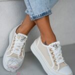 Trampki na grubej podeszwie Madam Kisik beżowe