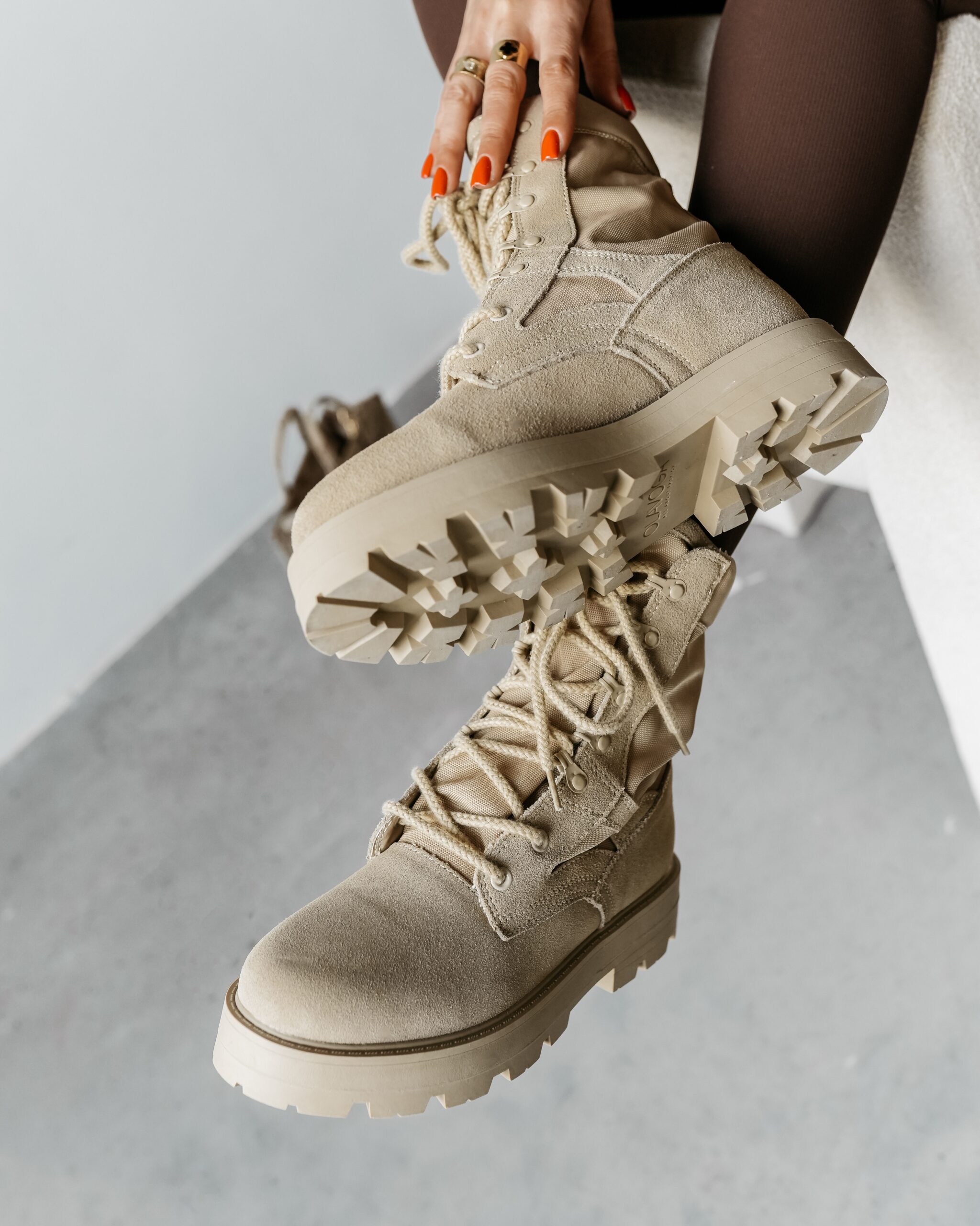 Workery damskie HIKER OLAVOGA beżowe Workery damskie HIKER OLAVOGA beżowe