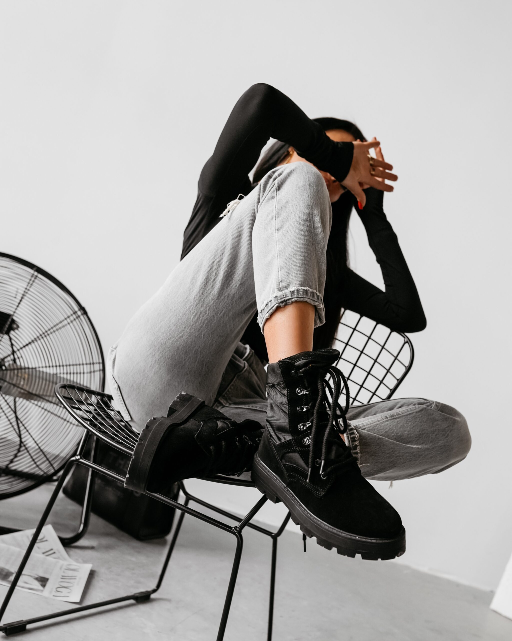 Workery damskie HIKER OLAVOGA czarne