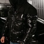 Kurtka męska z kołnierzem BENTON OLAVOGA czarna