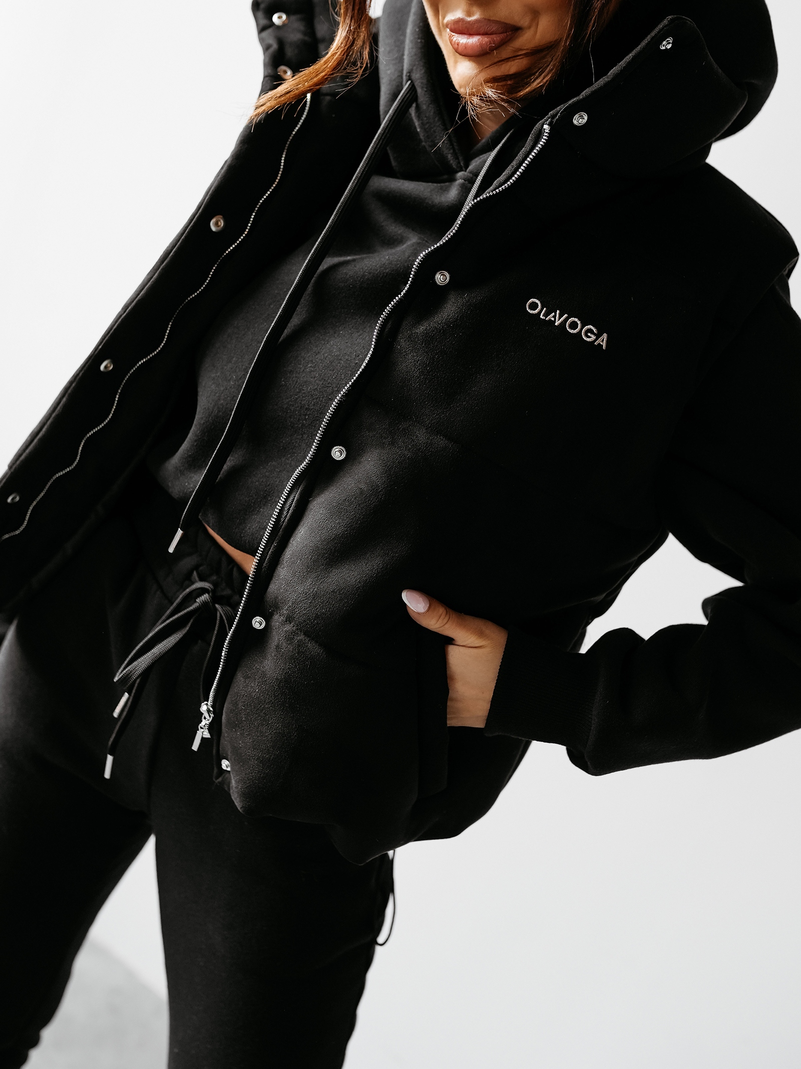 Kamizelka pikowana GILET OLAVOGA czarna