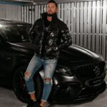 Kurtka męska z kołnierzem BENTON OLAVOGA czarna