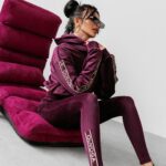 Dres damski welurowy CHANDAL OLAVOGA śliwka