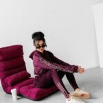 Dres damski welurowy CHANDAL OLAVOGA śliwka