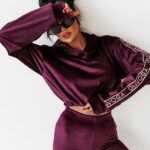 Dres damski welurowy CHANDAL OLAVOGA śliwka