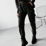 Spodnie cargo TASCE OLAVOGA czarne