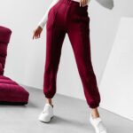 Spodnie sportowe TELO OLAVOGA bordowe