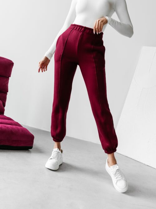 Spodnie sportowe TELO OLAVOGA bordowe