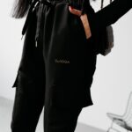 Spodnie cargo TASCE OLAVOGA czarne